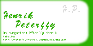 henrik peterffy business card