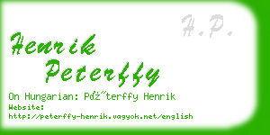 henrik peterffy business card